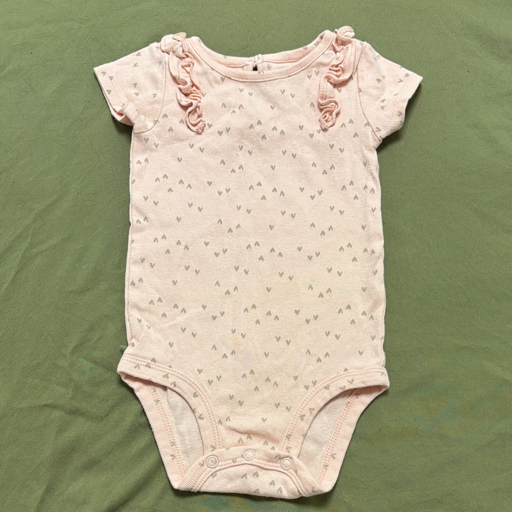Carter's Pink Bodysuit with Ruffle Details